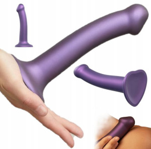 Dildo Penis Z Przyssawką Super Lux 18 Cm Metalik M