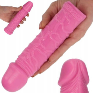 Dildo W Anal Waginę Penis Z Żyłami Bio 18/4,5 Pink