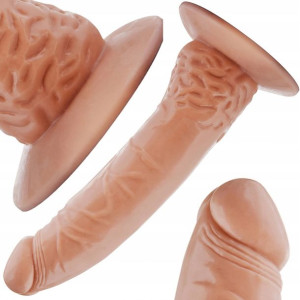 Duży Penis Z Przyssawką Bez Jądra 20/4 Elastyczny