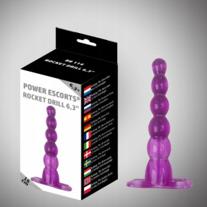 Długi Korek Analny 16 Cm Fioletowy Stymulacja Plus
