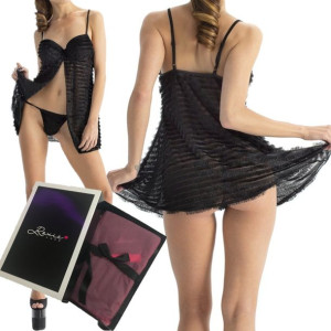 Erotyczna Koszulka Nocna Stringi Piękny Biust S/m