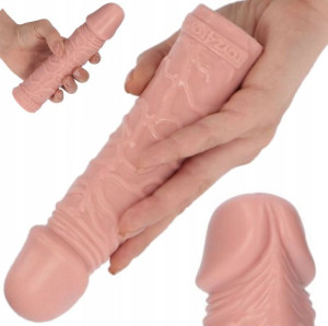Grube Dildo Analne Penis Z Żyłami Bio 18/4,5 Cm Fl