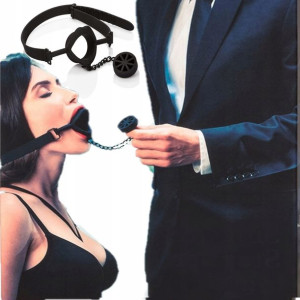 Knebel Otwarty Z Zatyczką Ostry Sex Dla Par Grey