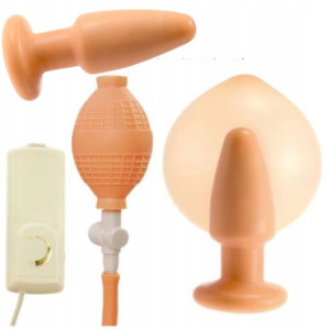 Korek Analny Pompowany Plug Balon Z Wibratorem