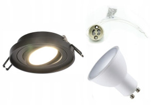 Oprawa Sufitowa Podtynkowa Okrąg Led Ruchoma +led