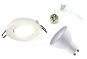 Oprawa Sufitowa Podtynkowa Okrąg Led Ruchoma +led