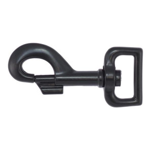 Karabińczyk Metalowy Masywny 25 Mm - Czarny Mat