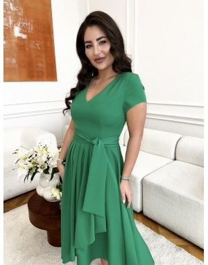 Sukienka Modello Collection MICHELLE  PUDROWY RÓŻ  42