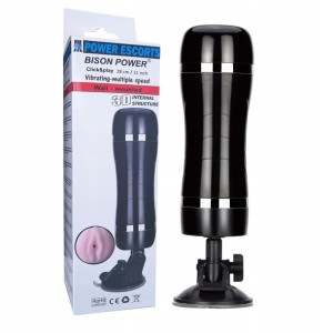 Masturbator Miękka Cipka 7 Prędkości 28cm Black