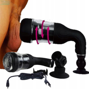 Masturbator Rotacyjny Przyssawka Teleskop Usb 5 F