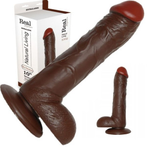 Mega Dildo Gruby Penis Z Jądrami Sex Afryka Xl