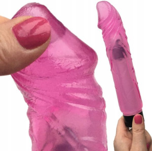 Mocny Wibrator Duży Penis Elastyczny Sex Żel 22 Cm