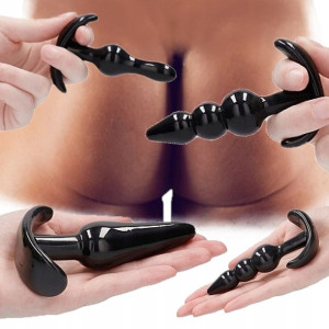NO. 80 - 4-Piece Butt Plug Set - Black