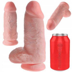 Ogromne Bardzo Grube Dildo Jądra Penis 23 Cm 9 Lux