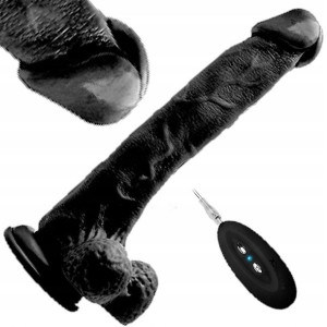 Ogromny Czarny Sztuczny Penis Wibrator Dildo Pilot