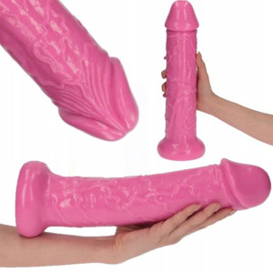 Penis Gigant Bardzo Grube Dildo Różowe Żyły Bio 11