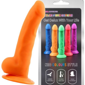 Penis Z Jądrami Dildo Na Przyssawce Bez Szwów Soft
