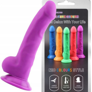 Penis Z Jądrami Dildo Na Przyssawce Bez Szwów Soft
