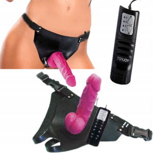 Penis Z Wibratorem Strap-on Dla Początkujących 15c
