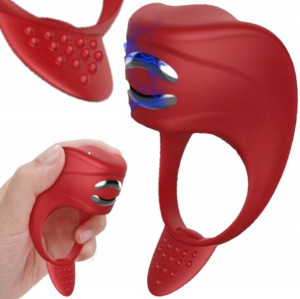 Pierścień Wibrator Penis Elektro Masaż Łechtaczki
