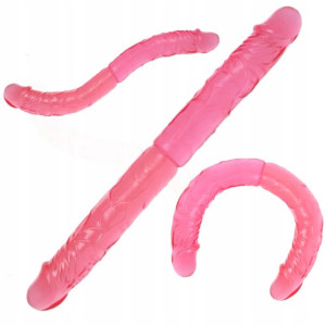Podwójne Dildo Sex Boa Mega Orgazm Żylaste Różowe