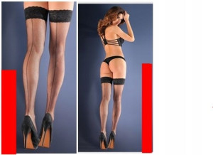 Pończochy Kabaretki Sexy Randka 155 Czerwone S/m