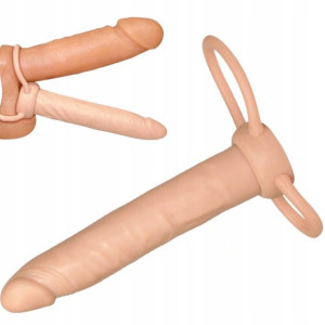 Proteza analna na jądra dildo podwójne seks analny