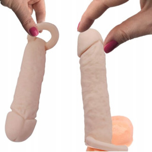 Przedłużka Penisa Z Pierścieniem Na Jądra 4 Cm 0,6