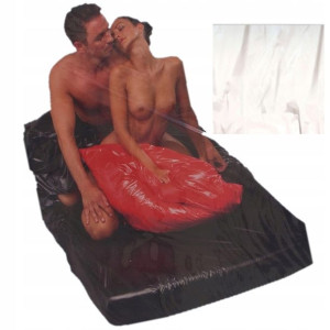 Prześcieradło Winylowe Do Mokry Sex 180x220 Białe