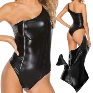 Seksowne Body Na Zamek Jak Latex Asymetryczne Os