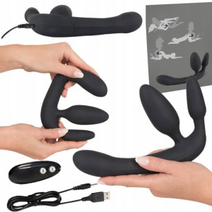 Sex Domina Dildo Potrójne Anal Wagina Wibrator Lux