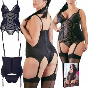 Sex Gorset Do Seksu Z Pasem Do Pończoch Figi 4xl