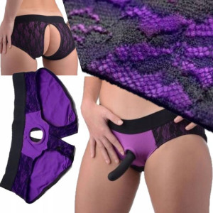 Sex Zestaw Czarne Dildo Majtki Strap Dziurka Sexy