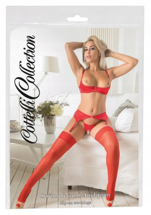 Sexy Pończochy Czerowne 3