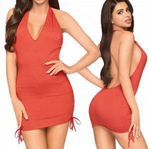 Sexy Sukienka Do Łóżka Koszulka Nocna Czerwona M/l
