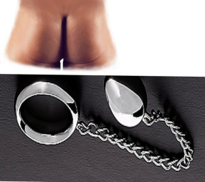 Stalowy Jajo W Anal Koneser Ring Na Penis 40/40mm