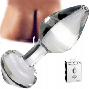Szklane Dildo Analne Gładko Wchodzi Icicles No 44