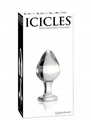 Szklany Korek Analny Gładko Wchodzi Icicles No 25