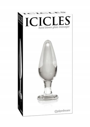 Szklany Korek Analny Gładko Wchodzi Icicles No 26