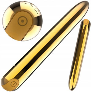 Wibrator Mega Pocisk Do Cipki Lux Usb 10 Fun Złoty