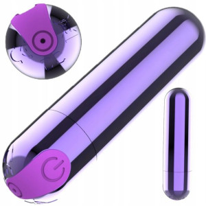 Wibrator Mini Pocisk Do Cipki Usb 10 F Glossy Purp