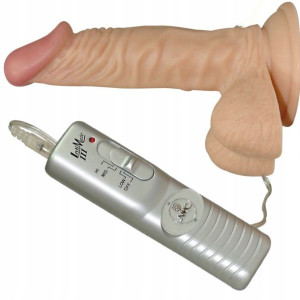 Wibrator Penis Mega Jądra Realistyczny Z Pilotem