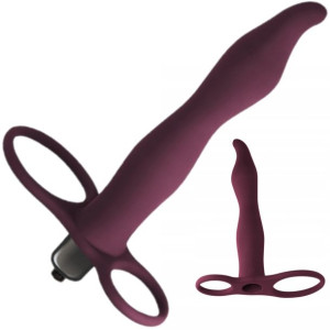 Wibrujące Dildo Na Penisa Podwójna Penetracja Red