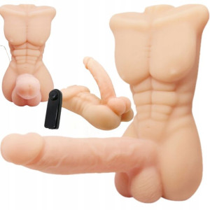 Wielkie Dildo Z Torsem Sex Lalka Wibrujący Penis