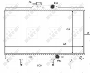 NRF 59078 Chłodnica, układ chłodzenia silnika