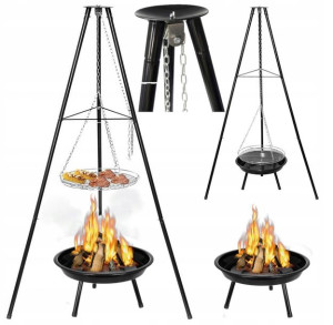 Grill Ogrodowy Palenisko na Ognisko GRILL TRÓJNÓG