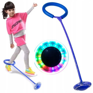 Skakanka hula hop na nogę dla dziecka świecąca LED