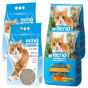 Karma dla kota Żwirek dla kota naturalny RENO