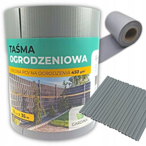 Taśma ogrodzeniowa 35m osłona płot siatka klipsy