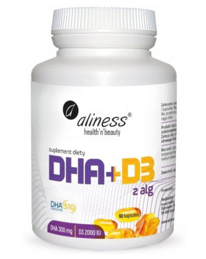 Aliness omega DHA z alg + D3 60 kaps